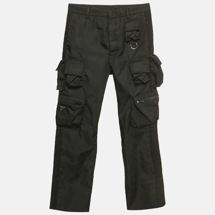 Pre Owned Prada Black Nylon Cargo Pants S