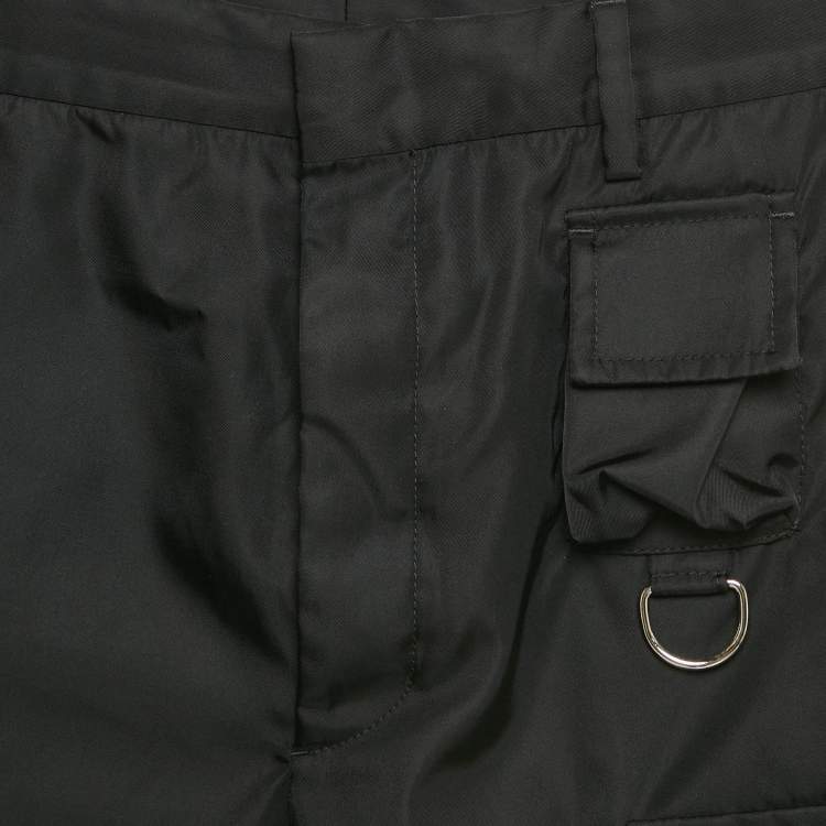 Pre Owned Prada Black Nylon Cargo Pants S