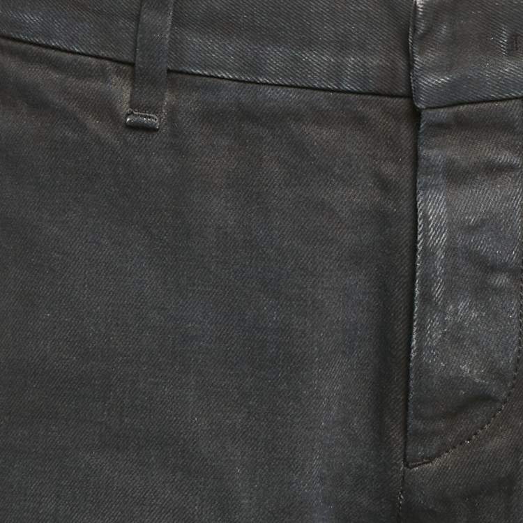 Pre Owned Prada Black Washed Denim Jeans M Waist 33"