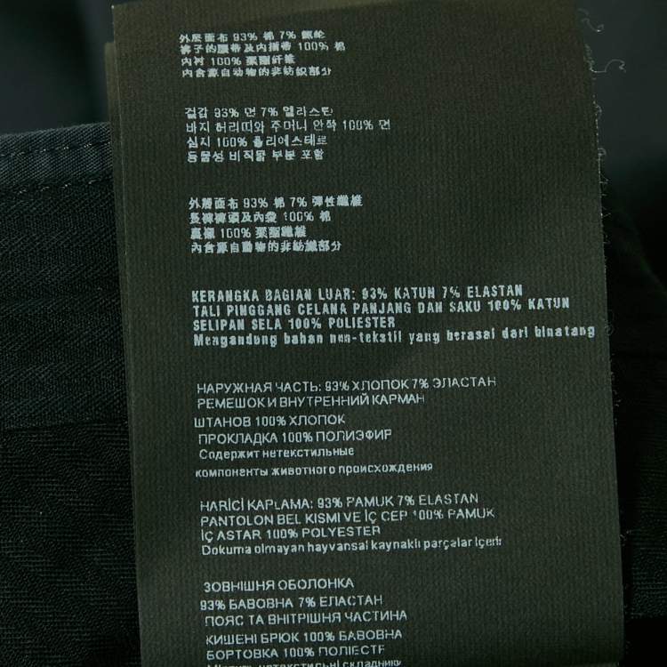 Pre Owned Prada Navy Blue Cotton Tailored Trouser M