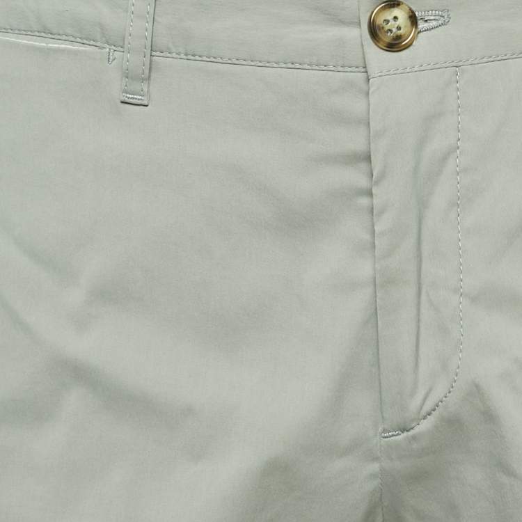 Pre Owned Prada Grey Cotton Formal Trousers M Waist 32"