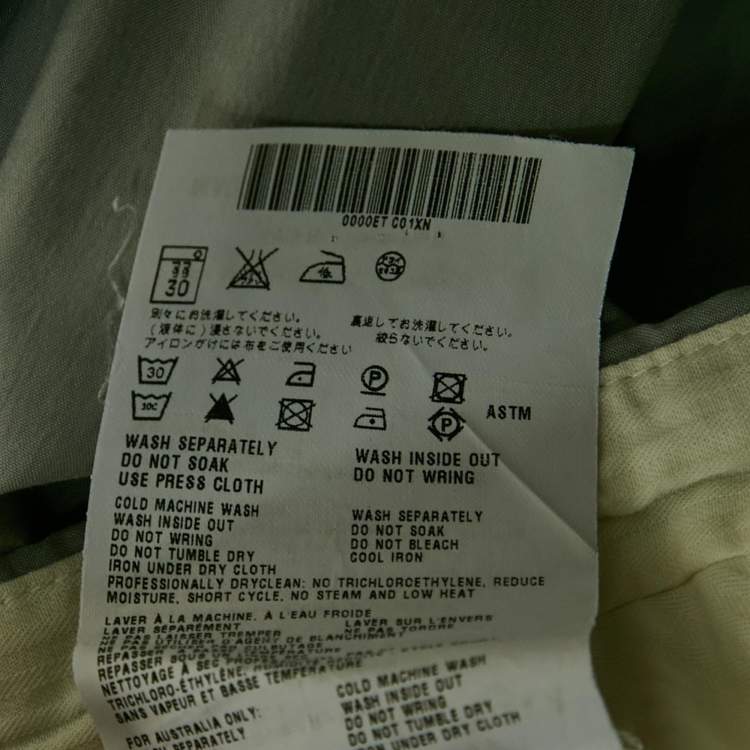 Pre Owned Prada Grey Cotton Formal Trousers M Waist 32"