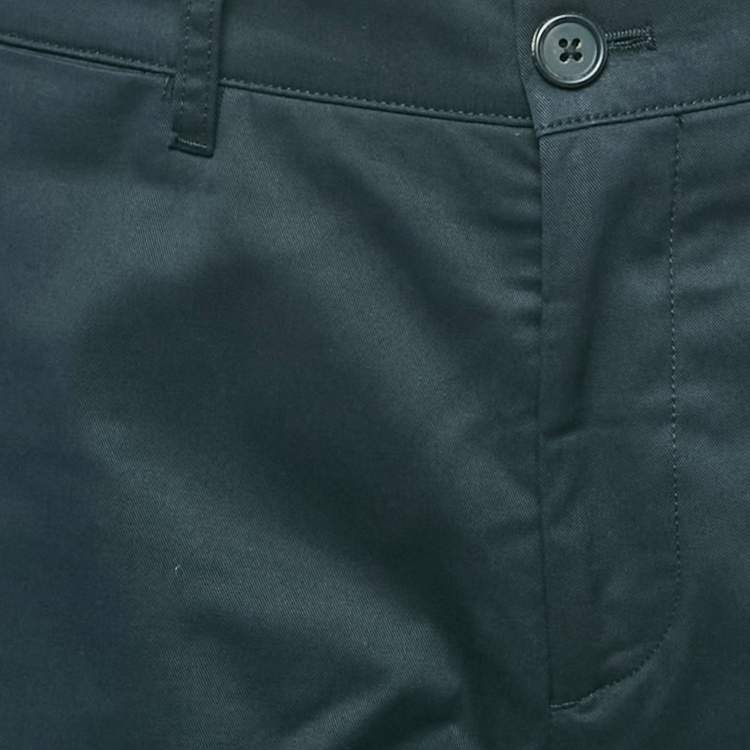 Pre Owned Prada Navy Blue Gabardine Trousers M