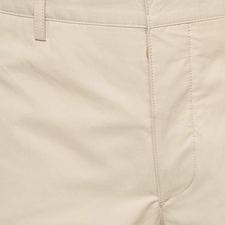 Pre Owned Prada Beige Cotton Regular Fit Trousers M