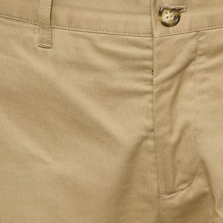 Pre Owned Prada Beige Gabardine Regular Fit Trousers M