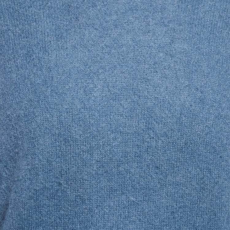 Pre Owned Prada Blue Wool Crewneck Sweater L