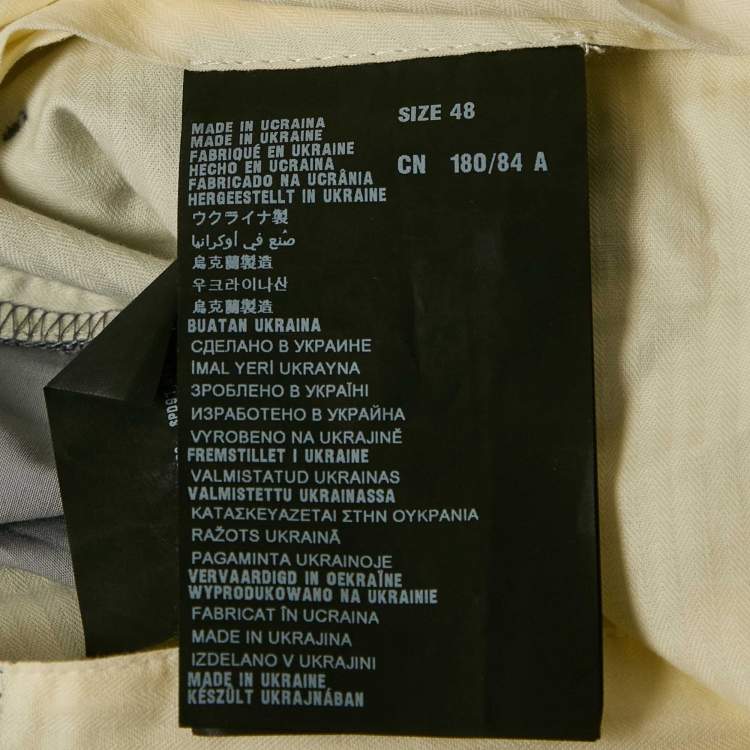Pre Owned Prada Grey Cotton Formal Trousers M