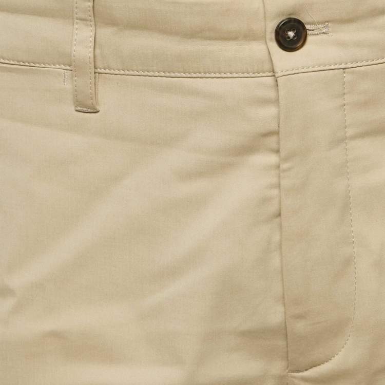 مملوكة مسبقًا Prada Beige Cotton Chino Shorts M