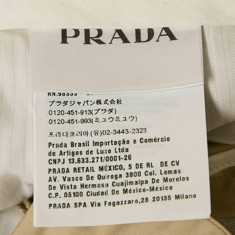 مملوكة مسبقًا Prada Beige Cotton Chino Shorts M