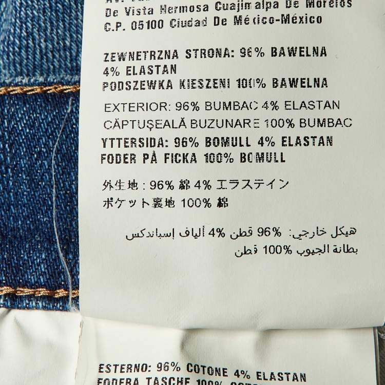 Pre Owned Prada Blue Denim Tapered Leg Jeans L