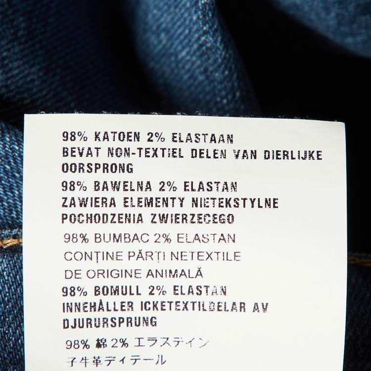 Pre Owned Prada Navy Blue Denim Straight Leg Jeans M Waist 34" 