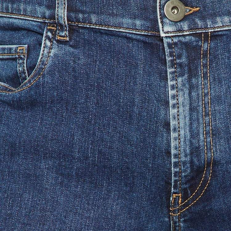 Pre Owned Prada Navy Blue Denim Tapered Leg Jeans L Waist 33" 