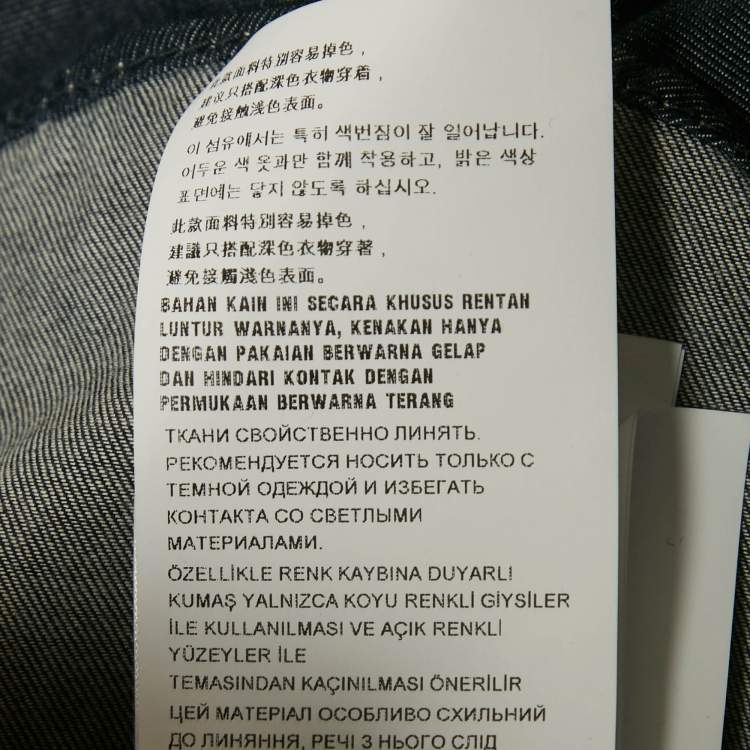 مملوكة مسبقًا Prada Blue Denim Button Front Shirt XL 