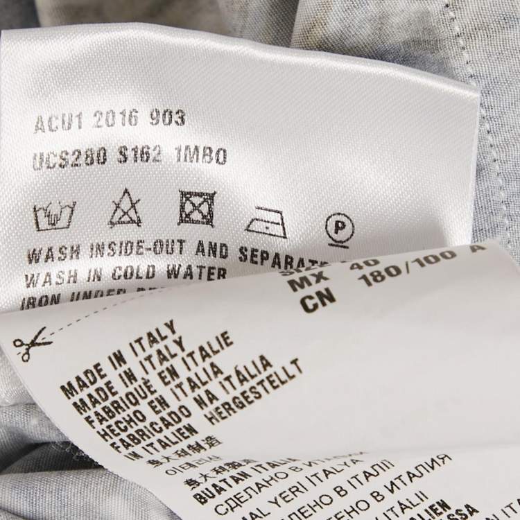 Pre Owned Prada White Cotton Impossible True Love Camp Shirt L
