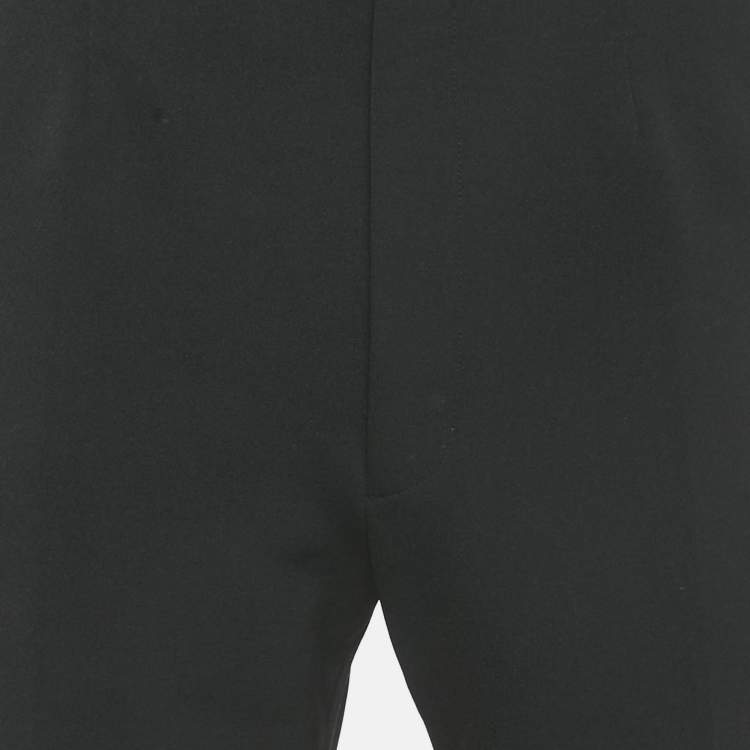 Pre Owned Prada Black Gabardine Straight Leg Trousers L