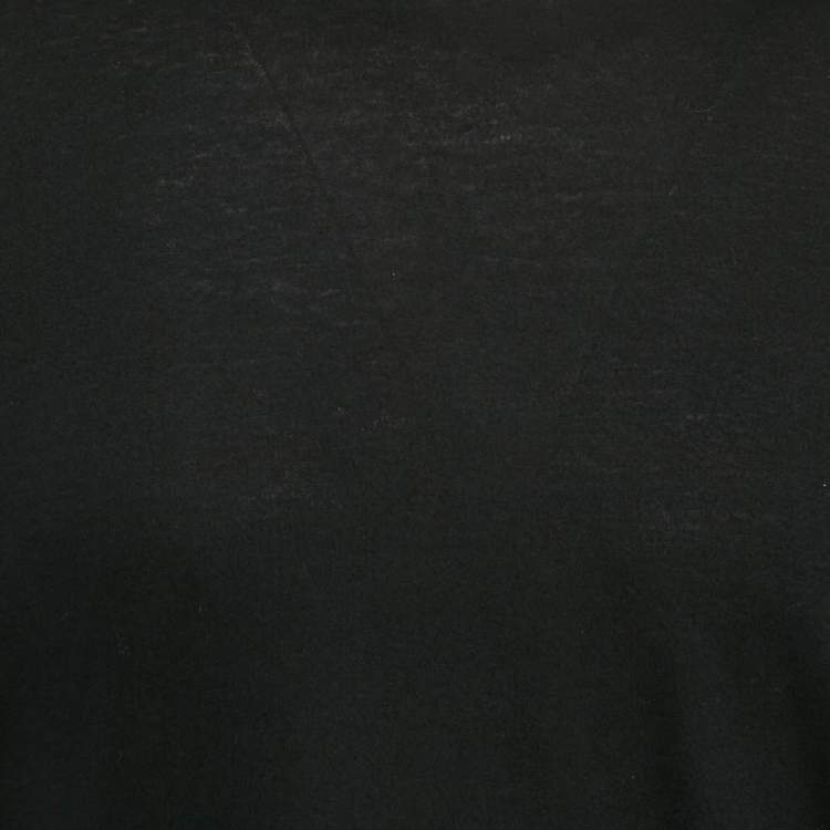 Pre Owned Prada Black Land of Prada Mermaid Embroidery Cotton Oversized Crew Neck T-Shirt L