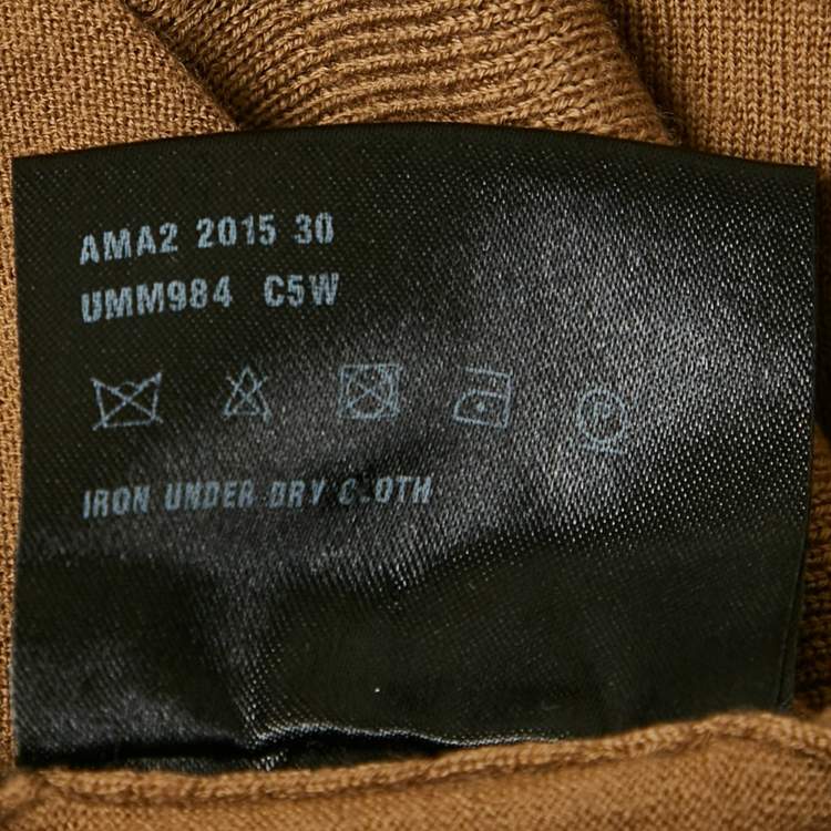 Pre Owned Prada Brown Wool Knit Crew Neck Sweater L 
