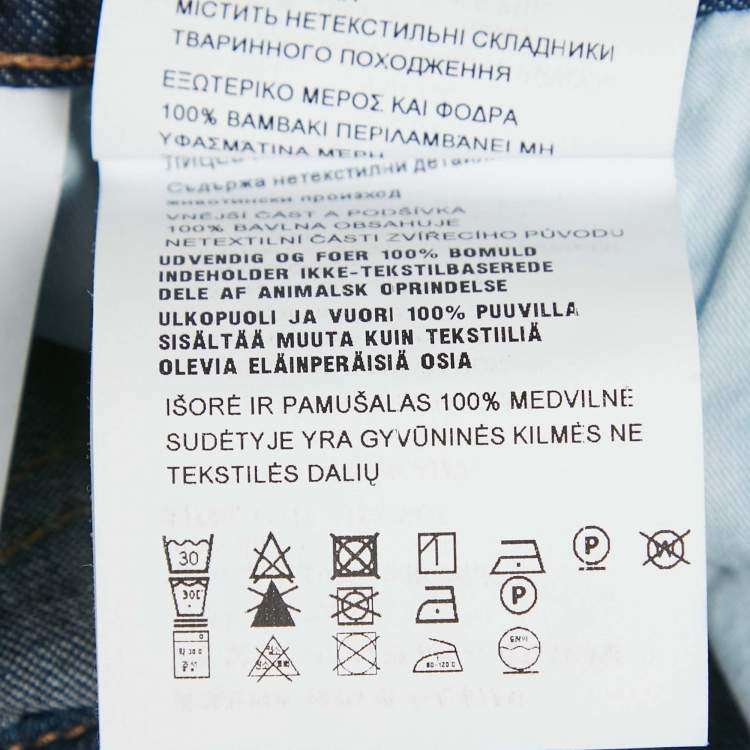 Pre Owned Prada Blue Denim Straight Leg Jeans S Waist 32"