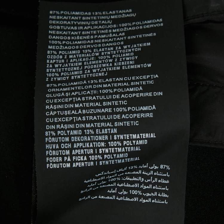 Pre Owned Prada Black Nylon Knit Zip-Up Hooded Jacket M