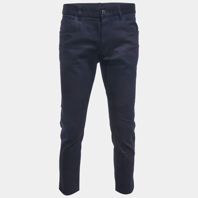 Pre Owned Prada Dark Blue Denim Jeans L Waist 33"