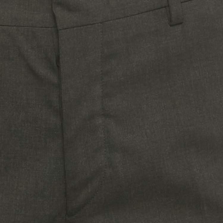 Pre Owned Prada Black Wool Tailored Trousers S