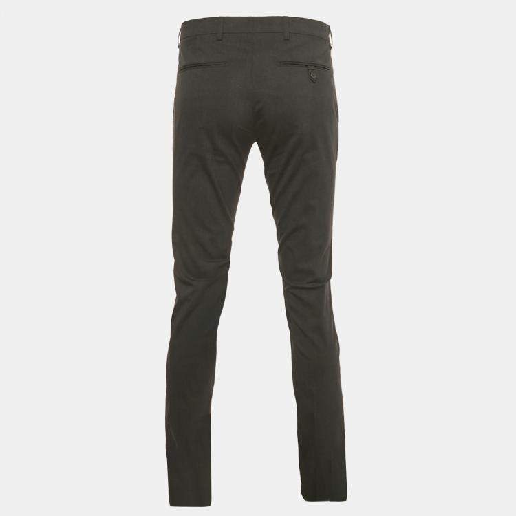 Pre Owned Prada Black Wool Tailored Trousers S