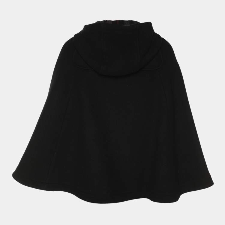 Pre Owned Prada Black Wool Blend Cape XXS