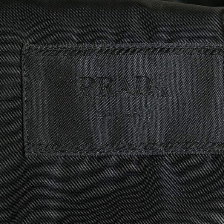 Pre Owned Prada Black Re-Nylon Pocket Detail Short Sleeve Shirt L