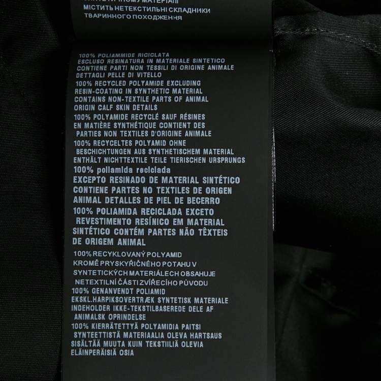 Pre Owned Prada Black Re-Nylon Pocket Detail Short Sleeve Shirt L