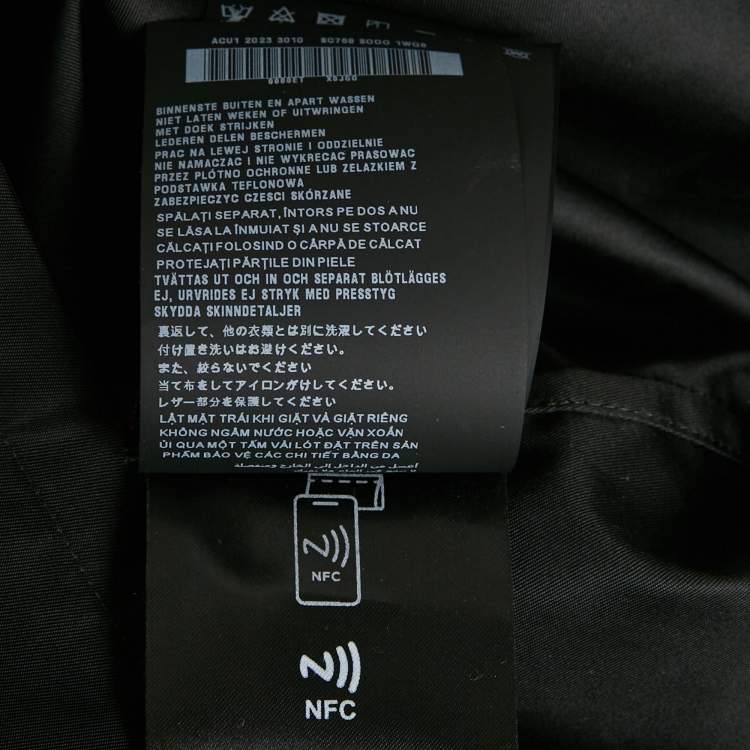 Pre Owned Prada Black Re-Nylon Pocket Detail Short Sleeve Shirt L