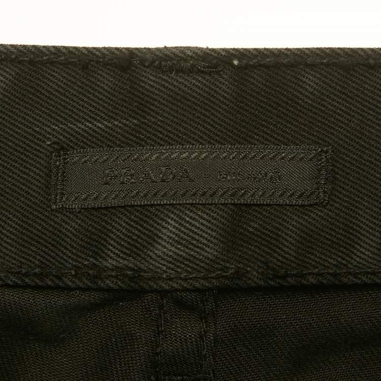 Pre Owned Prada Black Denim Regular Fit Jeans M/Waist 33"