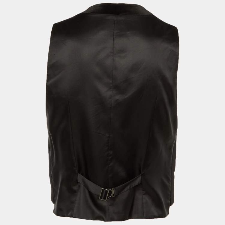 Pre Owned صدرية برادا فيلفت أسود بشعار مثلث مقاس متوسط