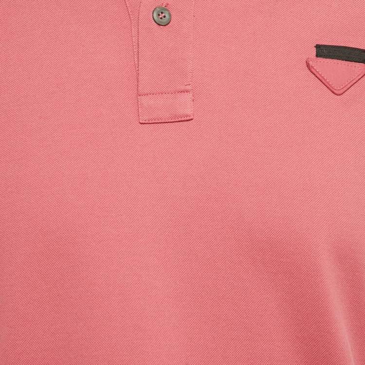 مملوكة مسبقًا تي شيرت برادا قطن شعار مثلثي لون معتم مقاس متوسط