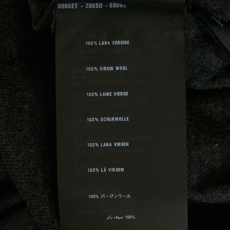 Pre Owned Prada Grey Wool Knit Crewneck Sweater M