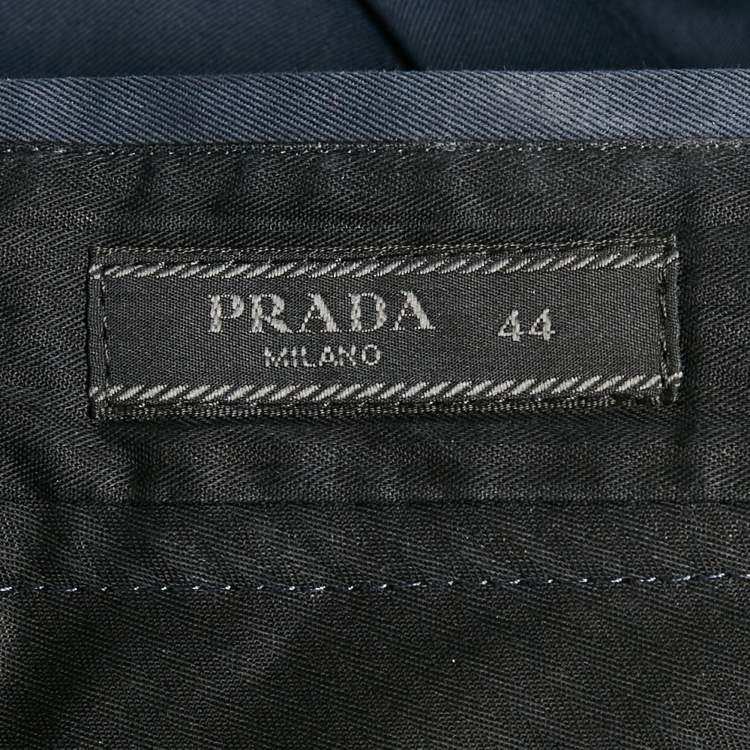 Pre Owned Prada Blue Gabardine Chino Pants XS