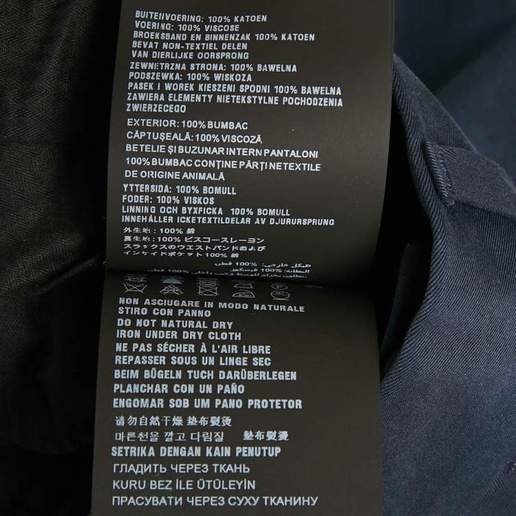 Pre Owned Prada Blue Gabardine Chino Pants XS