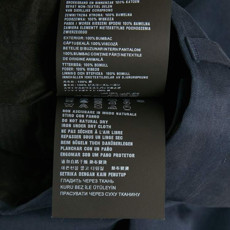 Pre Owned Prada Blue Gabardine Chino Pants XS