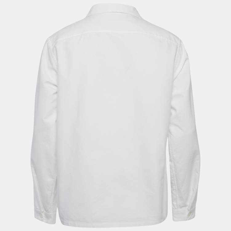 Pre Owned Prada White Cotton Long Sleeve Shirt S