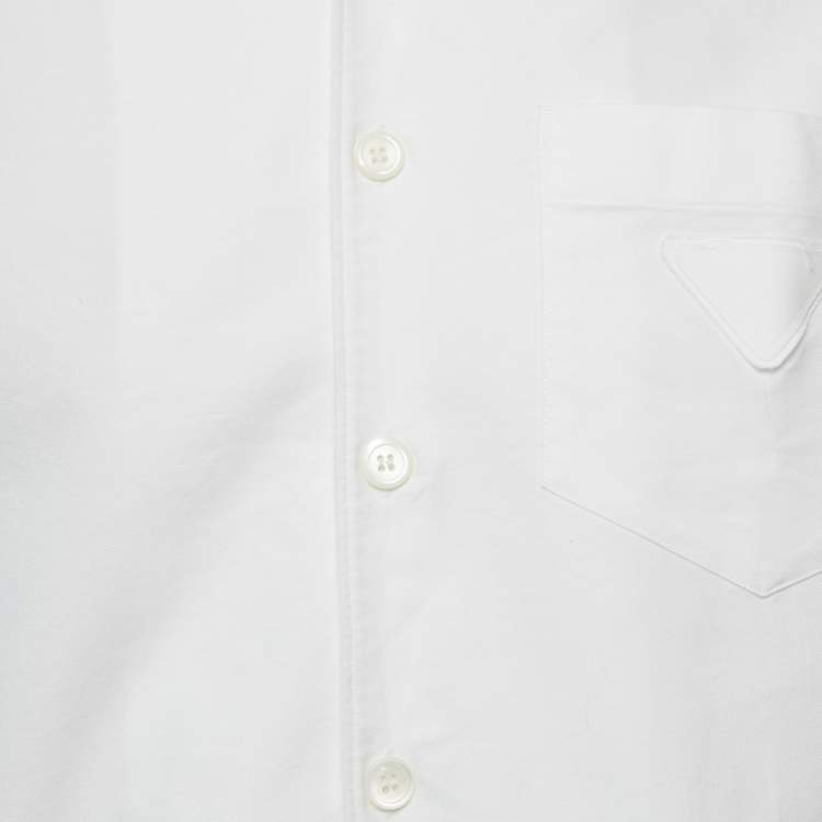 Pre Owned Prada White Cotton Long Sleeve Shirt S