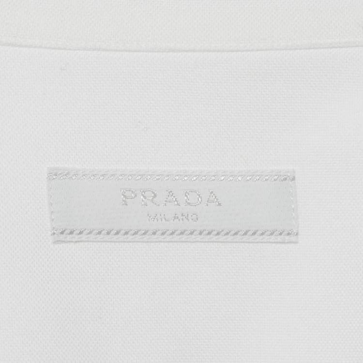 Pre Owned Prada White Cotton Long Sleeve Shirt S