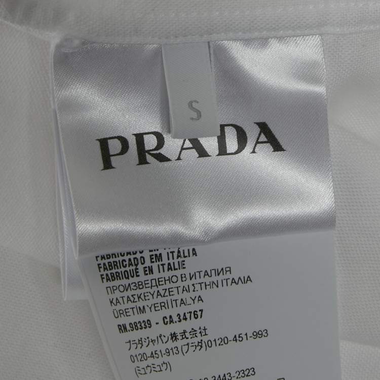 Pre Owned Prada White Cotton Long Sleeve Shirt S