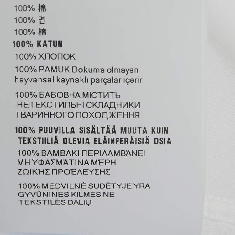 Pre Owned Prada White Cotton Long Sleeve Shirt S