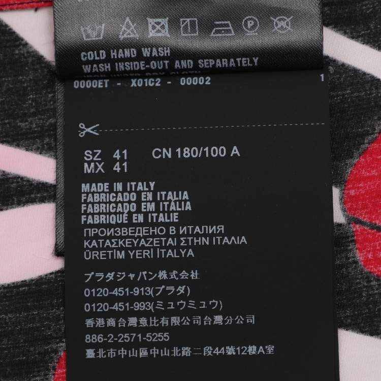 Pre Owned Prada Multicolor Floral Print Poplin Long Sleeve Shirt L