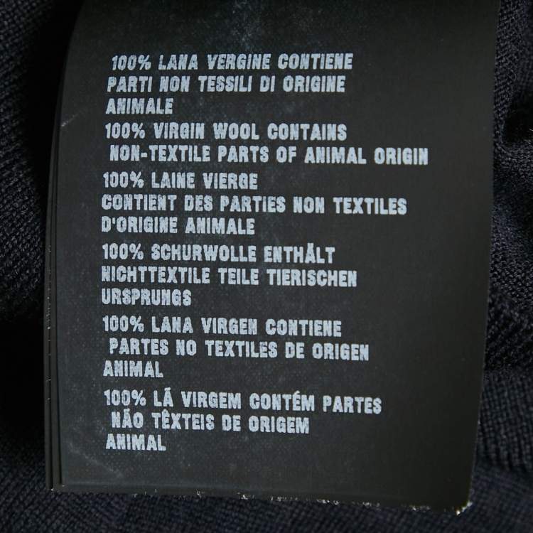 Pre Owned Prada Navy Blue Jersey Polo T-Shirt L