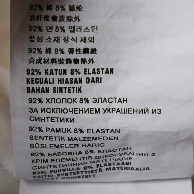 مملوكة مسبقًا Prada White Cotton Knit Pocket Logo Detail T-Shirt L