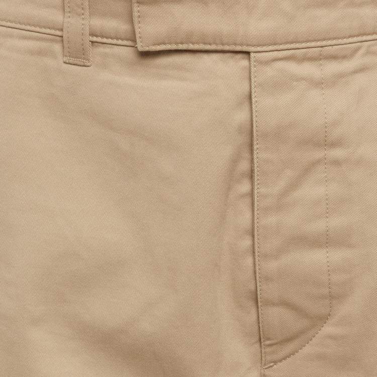 مملوكة مسبقًا Prada Beige Gabardine Shorts XXXL