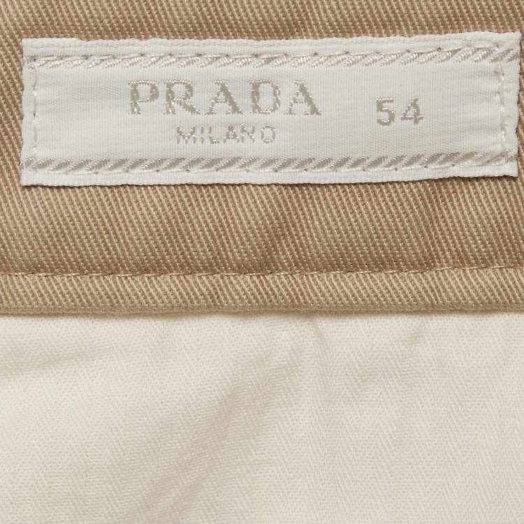 مملوكة مسبقًا Prada Beige Gabardine Shorts XXXL