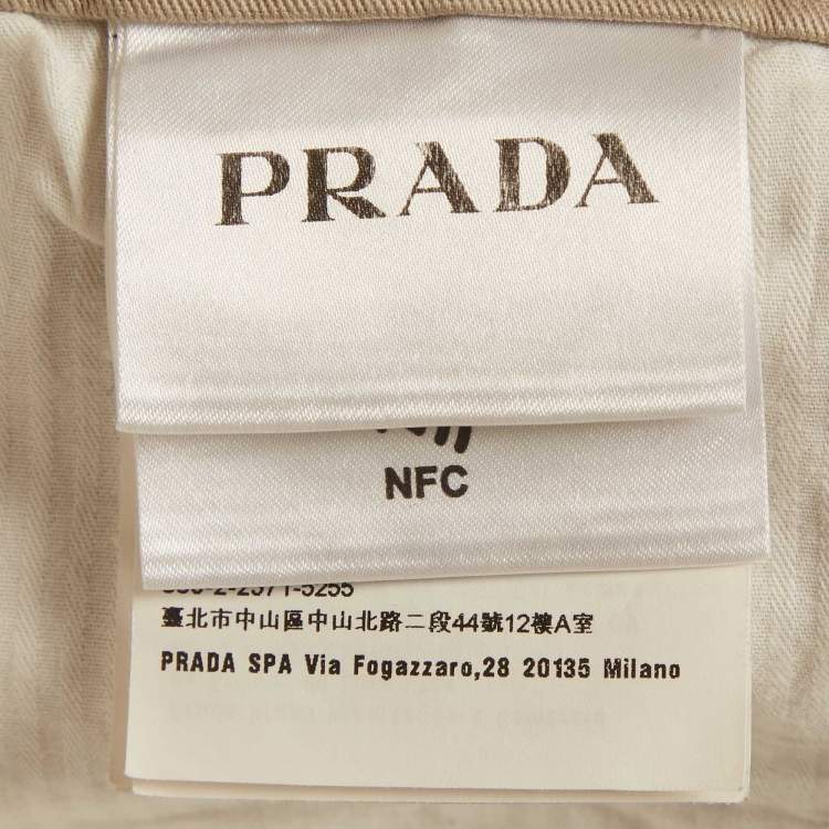 مملوكة مسبقًا Prada Beige Gabardine Shorts XXXL