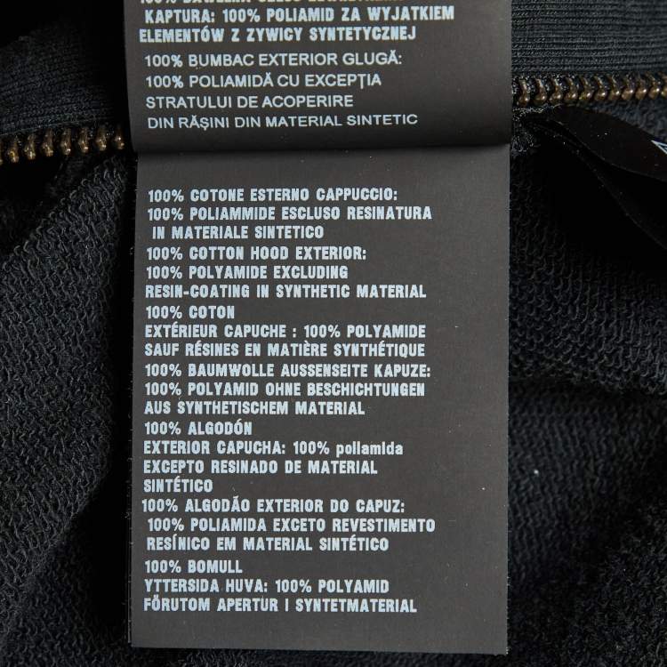 Pre Owned Prada Black Cotton & Polyamide Zip Up Jacket M