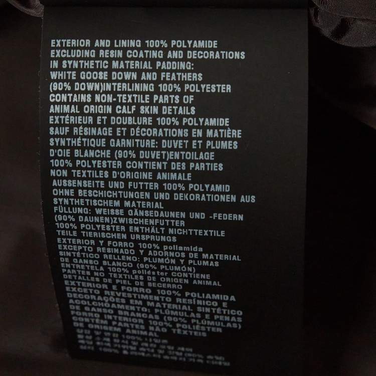 Pre Owned Prada Black Enamel Triangle Logo Nylon Quilted Jacket L